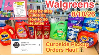 Details Walgreens Haul || P&G Curbside Orders || Step by Step on How to do the P&G Rebates || I Got Approved News