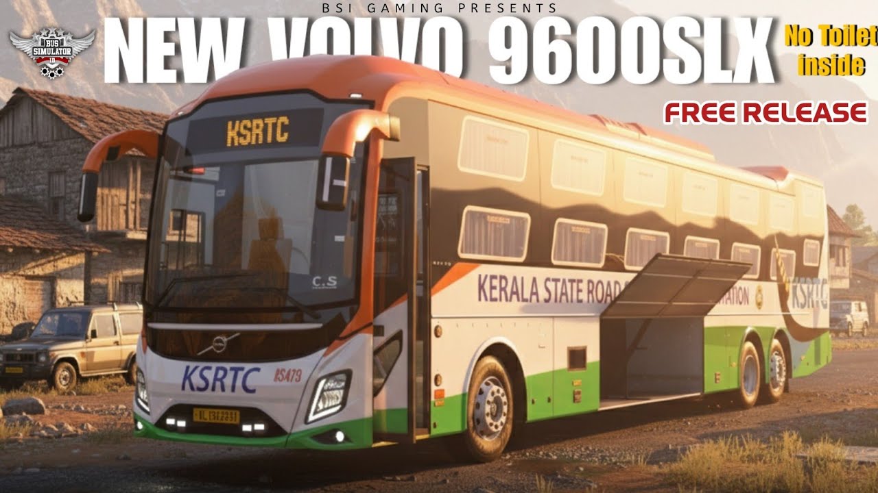 New KSRTC Volvo 9600slx (no toilet) bus mod for bussid | bussid New mod | BSI Gaming 