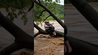 Detik detik pohon tumbang kena banjir #banjir