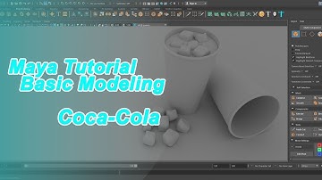 Modeling a Coca-Cola ( Bottle , Ice Cube and water coke ) in [ Maya ]