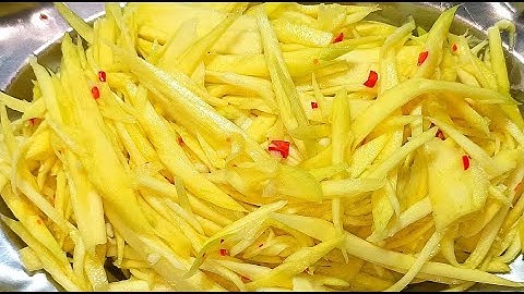 Cách làm XOÀI TRỘN MẮM ĐƯỜNG chua ngọt giòn ngon đơn giản - Bếp Nhà Hoàng