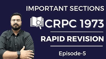 Important Sections Of CRPC 1973 | Rapid Revision  CRPC  In Hindi | Target MP PCS(J),DJS,GJS | Part-5