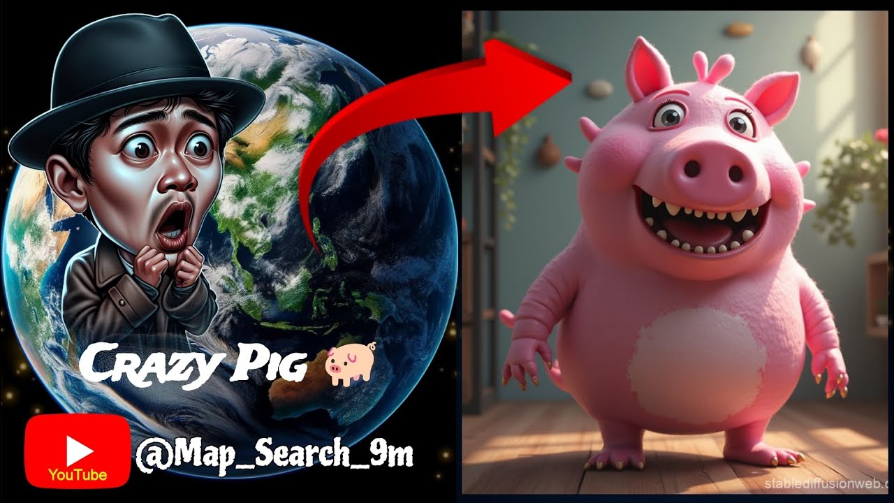 OMG 😳 Mysterious Crazy Pig 🐖 on google map and google earth 🌎 # ...