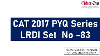 CAT 2025 Exam: LRDI of the Day - PYQ Series || LRDI Set -83 || CAT 2017