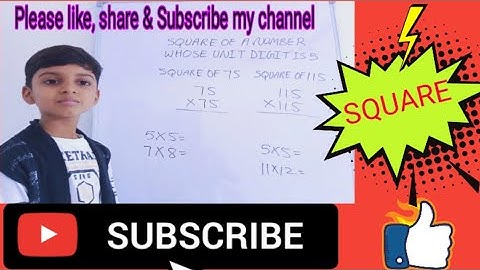 Easy way to find square of any number whose unit digit is 5