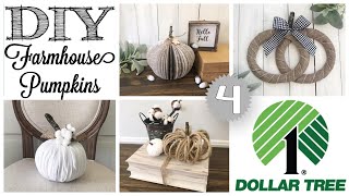 DIY Dollar Tree Fall Decor  | 4 PUMPKINS!
