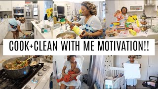 COOK AND & CLEAN WITH ME 2023 // COOKING, LAUNDRY, GROCERY + CLEANING MOTIVATION // @abiscookingg