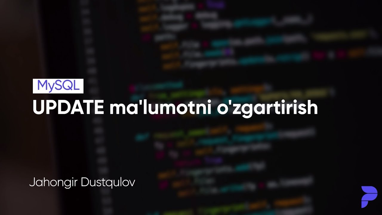 UPDATE — ma'lumotni o'zgartirish