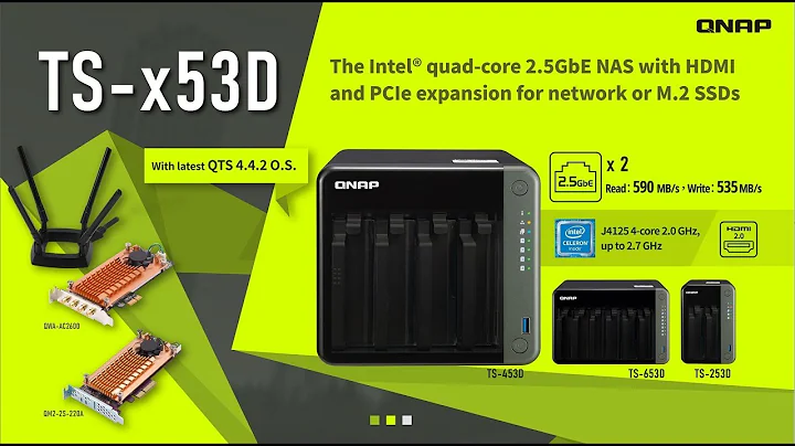TS-x53D: 최신 NAS 솔루션과 네트워크 및 M.2 SSD 확장을 위한 인텔 쿼드코어 2.5GbE NAS