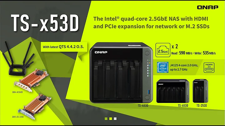 TS-x53D: El NAS de Intel quad-core 2.5GbE con HDMI y expansión PCIe para redes o M.2 SSDs