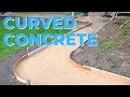 Forming Radius Corners On a Curved Sidewalk - Complete Sidewalk Setup and Pour