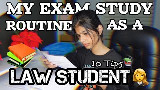 MY EXAM STUDY ROUTINE AS A LAW STUDENT👩‍⚖️📚| 10 TIPS🫢 | thejathangu😉