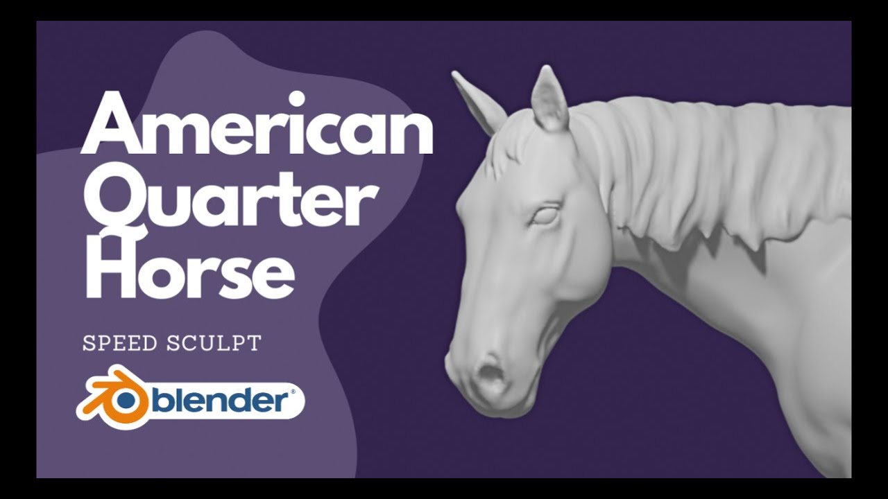 American Quarter Horse Speedsculpt in Blender YouTube