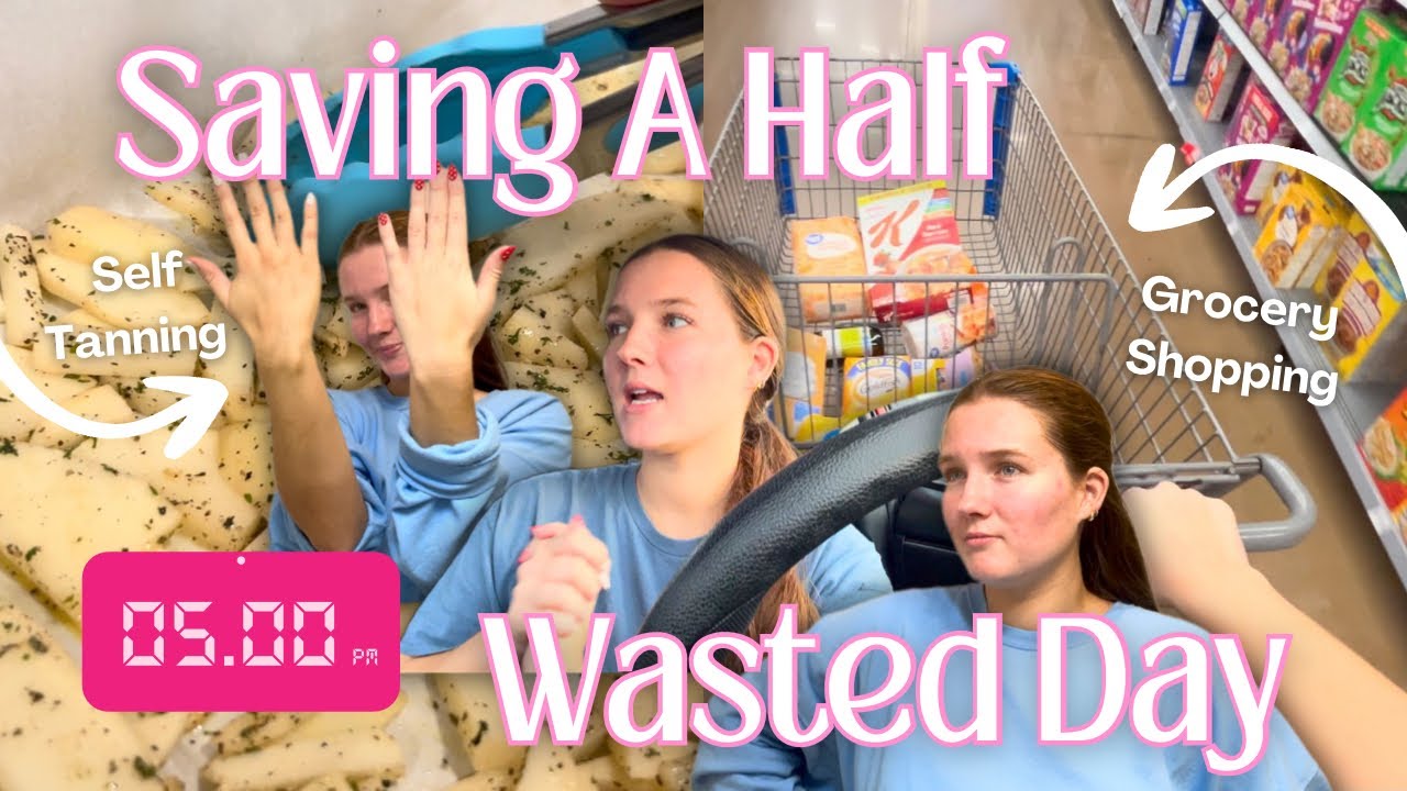 ЭКОНОМИМ половину потраченного впустую дня | Поход за продуктами, новый рецепт, автозагар