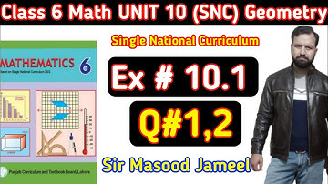 Class 6 Math SNC Exercise10.1 Q1,2| Domain Geometry Ex10.1 q1 q2 Single National Curriculum New Book