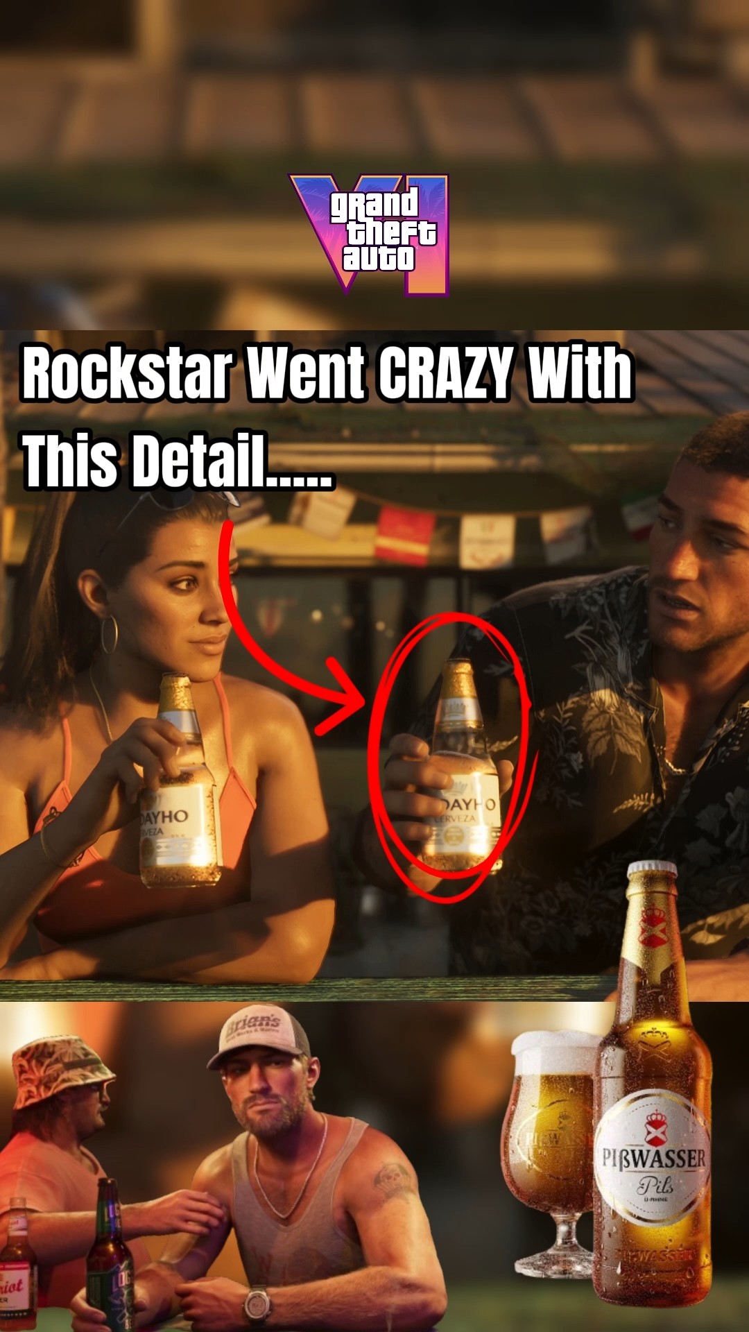 Beer Bottle Looks TOO REAL Insane GTA 6 Trailer Detail Shorts Gta Oardefault 