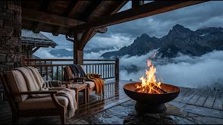 Clouds racing below terrace level, peaks in sharp relief ☁️ Above the Storm Alpine Jazz