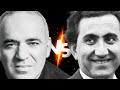 بطل العالم يقف عاجزا امام الصخرة الحديدية كاسباروف ضد بتروسيان