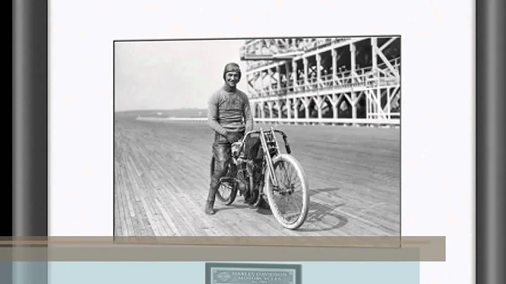 Harley Davidson Otto Walker 1915 Archival Framed P...