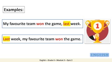 Grade 4   English   Module 5   Quiz 2