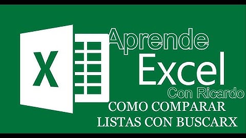 Como comparar listas | Función BUSCARX