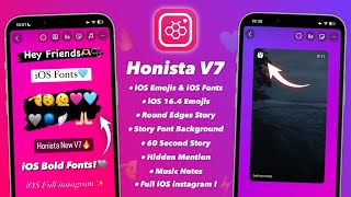 Honista v7 Tutorial ?Full iOS Instagram | iOS 16.4 Emojis + iOS Fonts | Honista v7 New Features