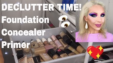 MAKEUP COLLECTION DECLUTTER, FOUNDATION, CONCEALER, PRIMER