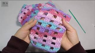 How to crochet a Windowpane Scarf/ Tự Móc Khăn Choàng Ô Cửa