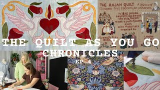 The Quilt-as-you-go Chronicles Ep 4: Applique Work, Studio Vlog