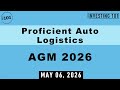Proficient Auto Logistics AGM 2026 | First Public Annual Session Approves Post-IPO Strategy Goals