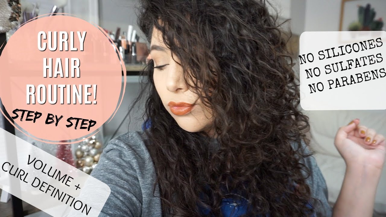 HOW TO STYLE CURLY HAIR FRIZZ FREE CURLY HAIR ROUTINE YouTube