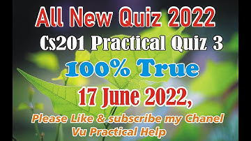 CS201P Quiz  3 June 17, 2022
