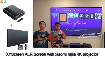 2020 Hot ! Xiaomi Mijia 4K projector on XYscreen ALR PET Crystal projector Screen