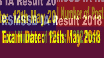 RSMSSB IA Cut off Marks 2018