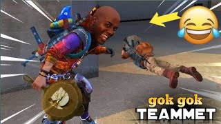 Gok Gok funny teammet 🤣 in free fire. Funny voice peank 😁@Lstimran