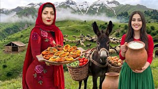 Life in Iran's Forgotten Mountains | Cooking Nomadic Tarkhineh with Butter and Yogurt Drink