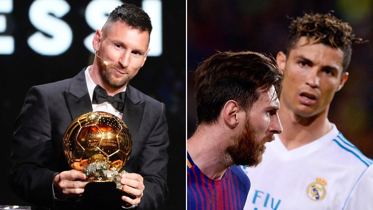 Cristiano Ronaldo reacts to Lionel Messi winning Ballon d'Or