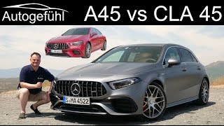 Mercedes A45 S AMG vs CLA 45 S AMG comparison FULL REVIEW - Autogefühl