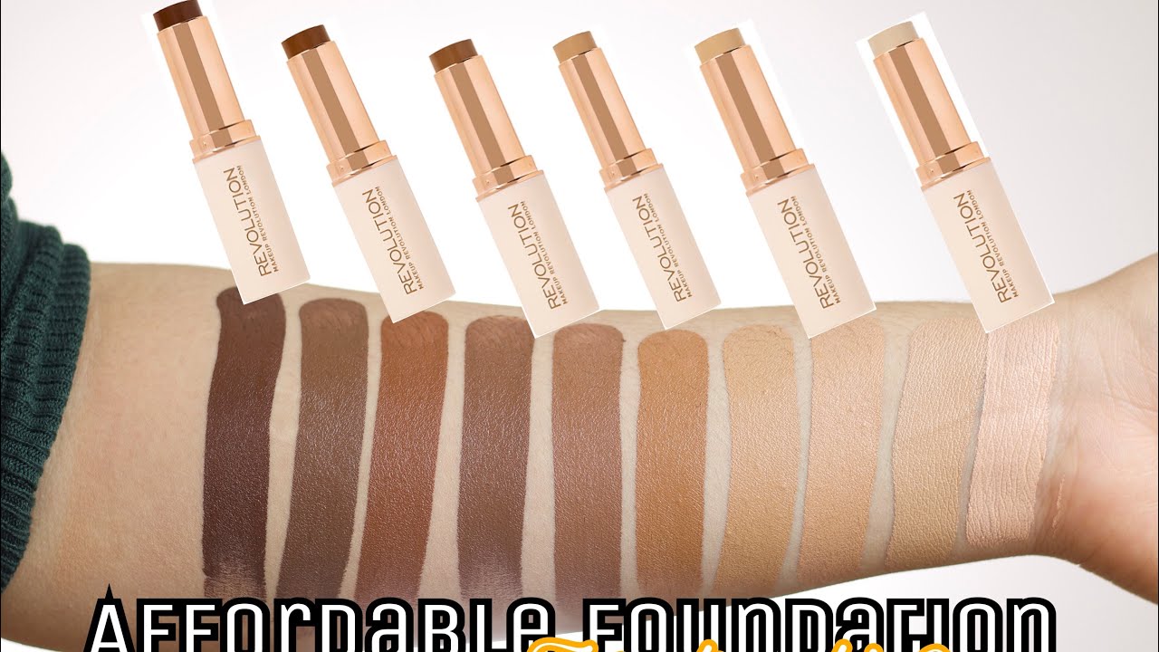 I nåde af passage Continental NEW AFFORDABLE FOUNDATION STICK ON DRY SKIN 😭 FULL COLLECTION & SWATCHES |  Sahony Bourdier - YouTube