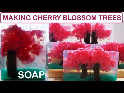 Making Cherry Blossom Trees with Melt & Pour Soap Making ~ How to Make  Soap Craft