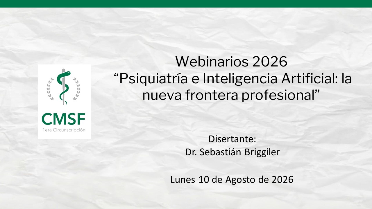 Webinario: Psiquiatría e Inteligencia Artificial: la nueva frontera profesional - Dr. Briggiler