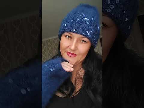 #шапкаизангоры #бини #шапкабини
