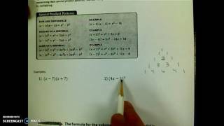 6.4 Part 1 - Multiplying Polynomials