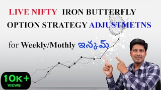 Live Nifty IRON Butterfly Option Strategy Adjustments in Telugu | for Weekly/Monthly Income