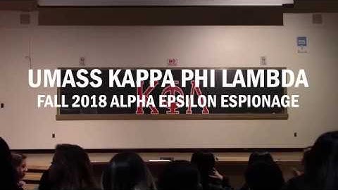 UMass Kappa Phi Lambda || Alpha Epsilon Fall 2018 Reveal