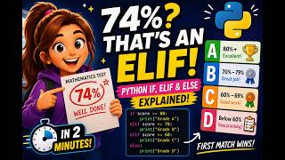74% That's an ELIF! Python If, Elif & Else Explained in 3 Minutes