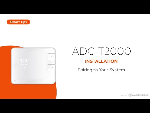 Pair the T2000 Smart Thermostat with your System - video from Alarm.com