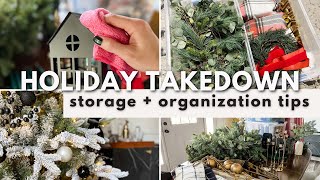 HOW TO STORE AND ORGANIZE HOLIDAY DECORATIONS | Holiday Decor Takedown Tips + DIY Organizers
