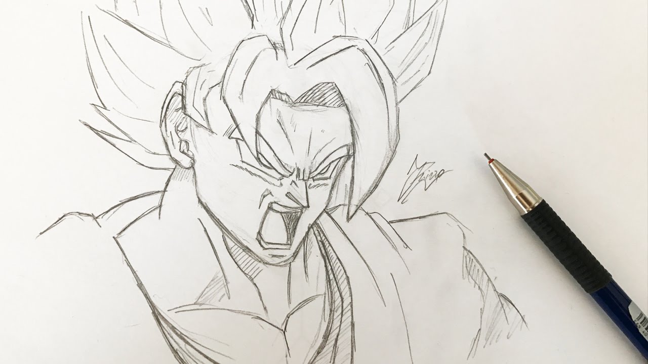 Impara A Disegnare Goku Anime Cartoon