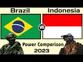 Brazil vs Indonesia military power comparison 2023 | Indonesia | Brazil | world military power